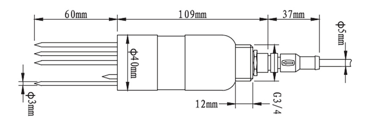 RS485 slim grondvogsensor vir slim grondmoniteringstelsel (5)