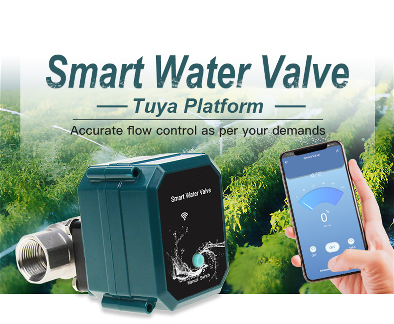 Water flow adjusting Wifi Water Valve rau tsev lub ntsiab dej kaw off02 (2)